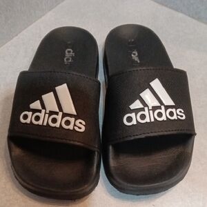 Adidas Kids Black Slides